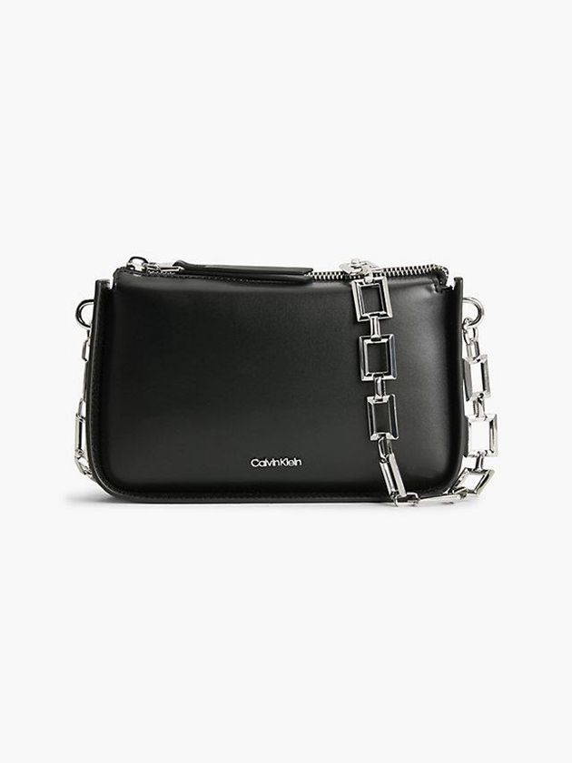 Calvin Klein USA Small Recycled Crossbody With Chain Womens Bag Black 6075134-FM